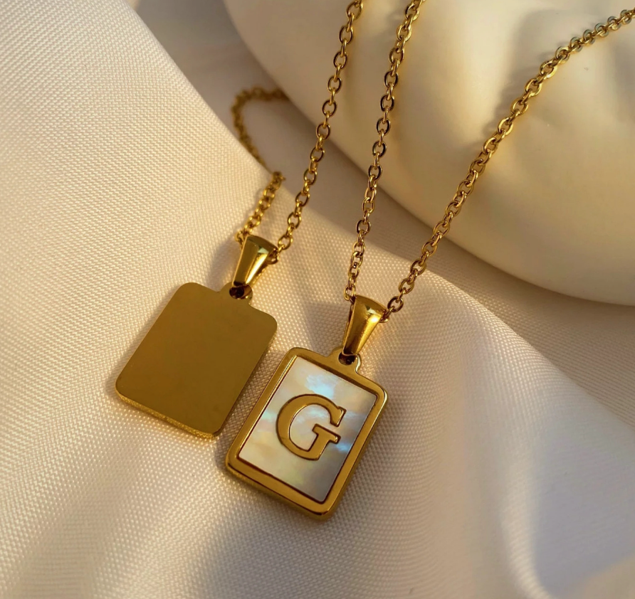 18K Gold Plated Initial Necklace (RTS)