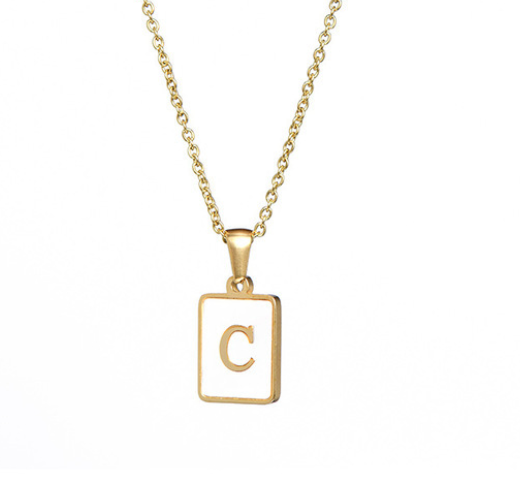 18K Gold Plated Initial Necklace (RTS)