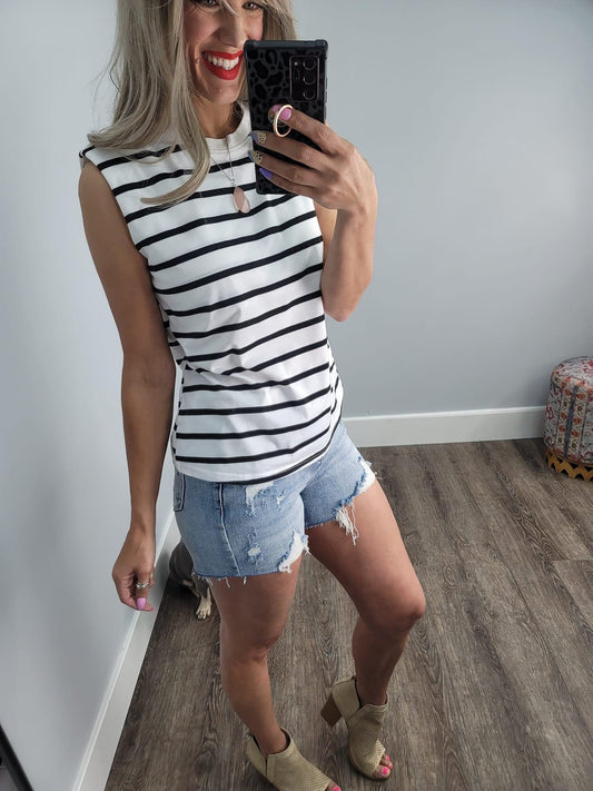 Striped Crewneck Tank