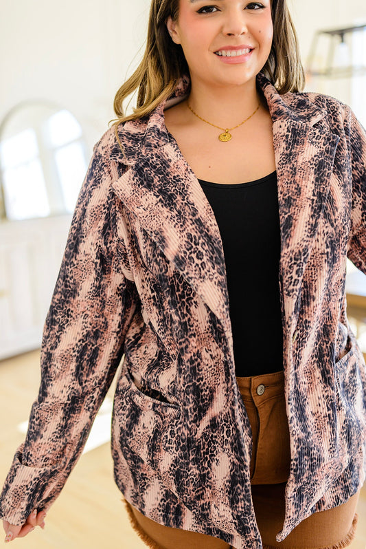 Impress Me Much Animal Print Blazer